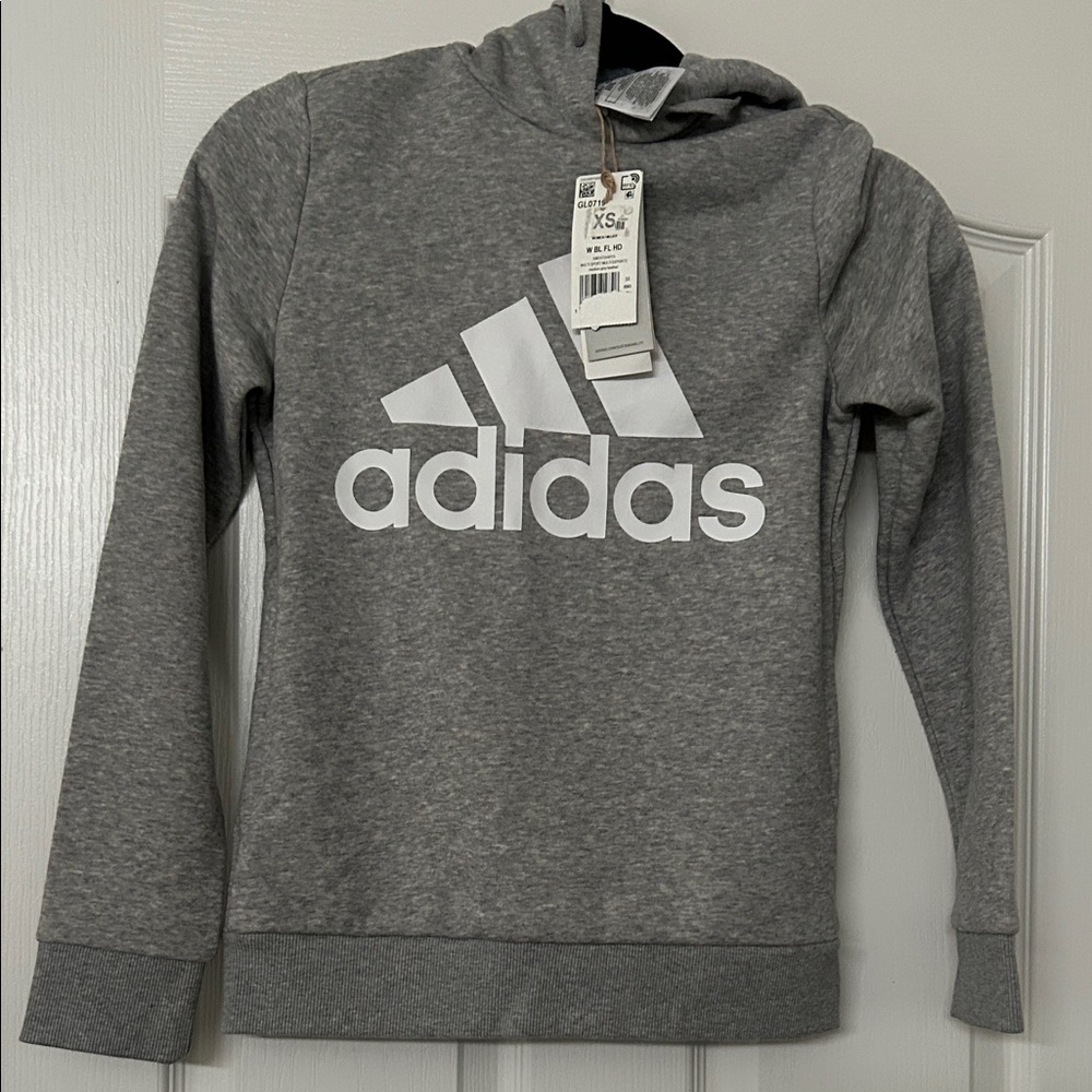 Adidas Heather Gray Pullover Hoodie